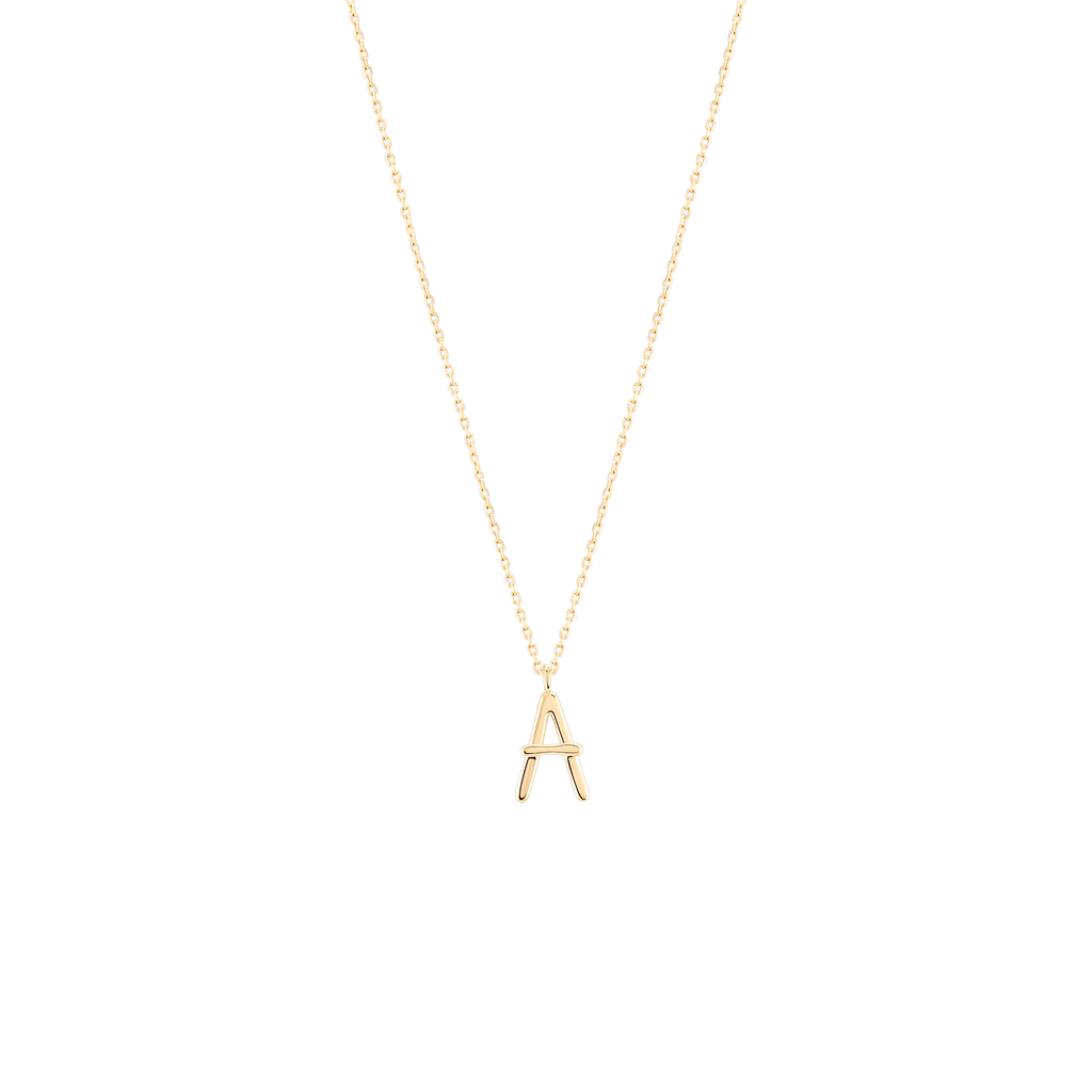 Collier initiale A doré