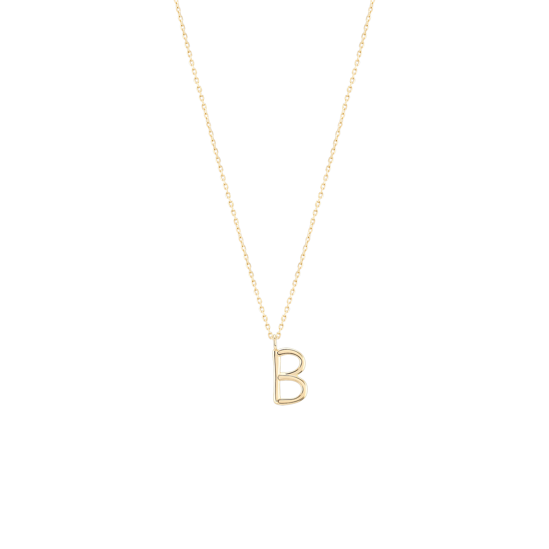 Golden Initial B Necklace