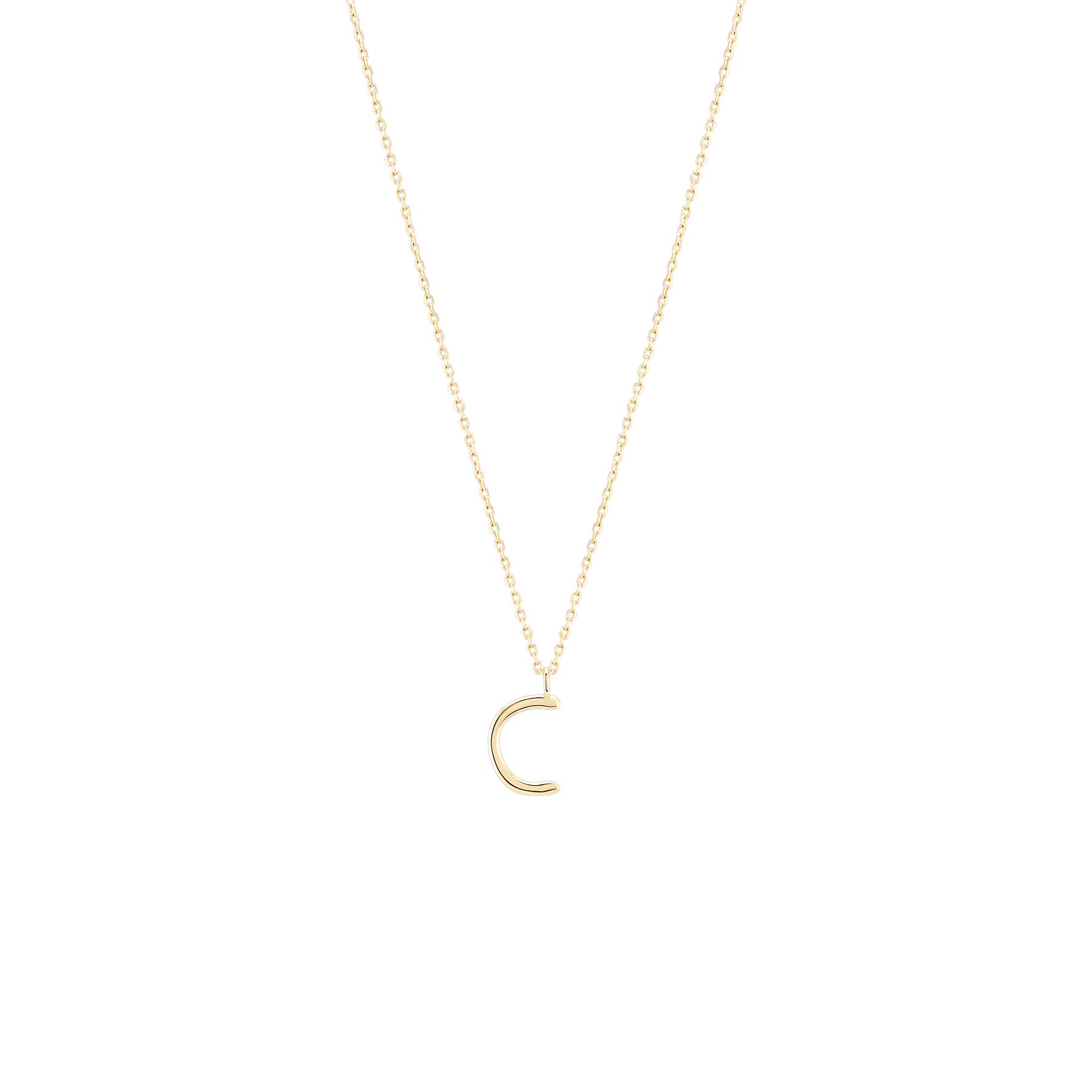 Golden Initial C Necklace