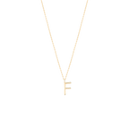 Golden Initial F Necklace