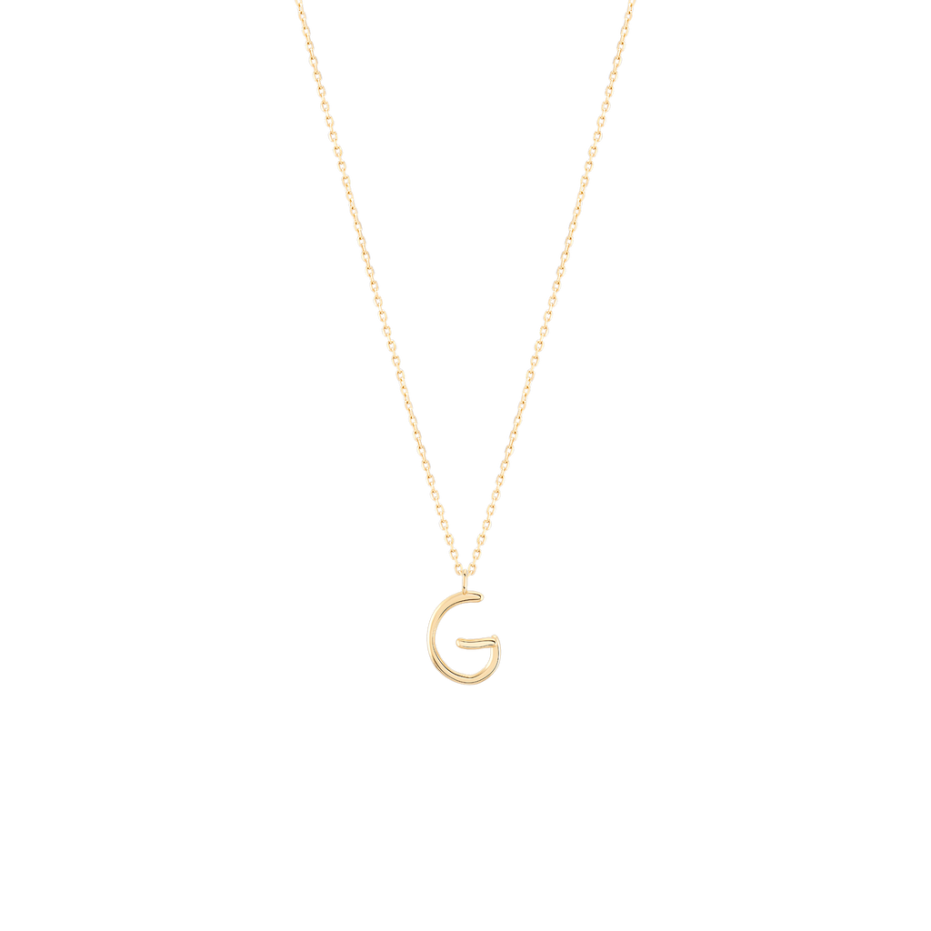 Golden Initial G Necklace