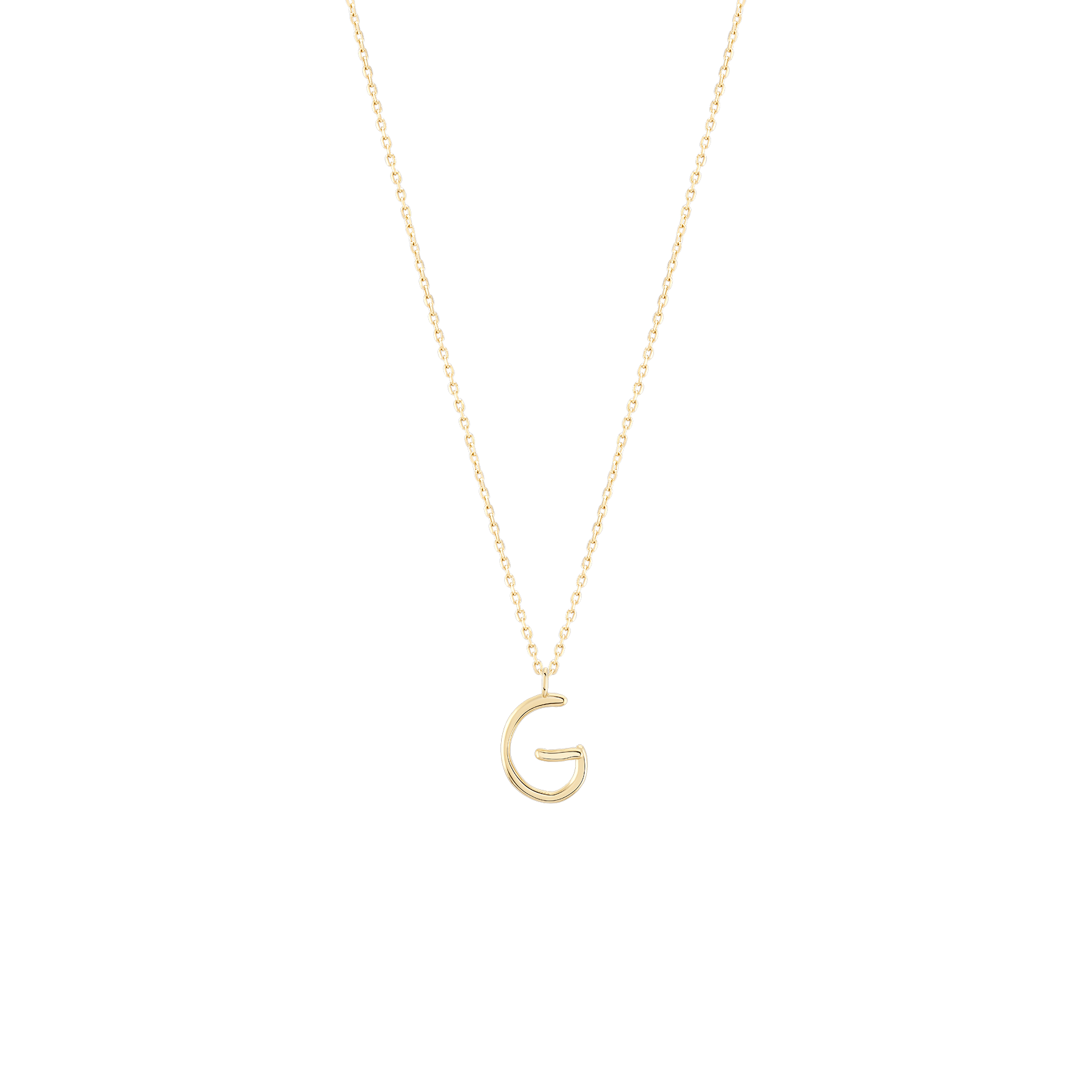 Golden Initial G Necklace