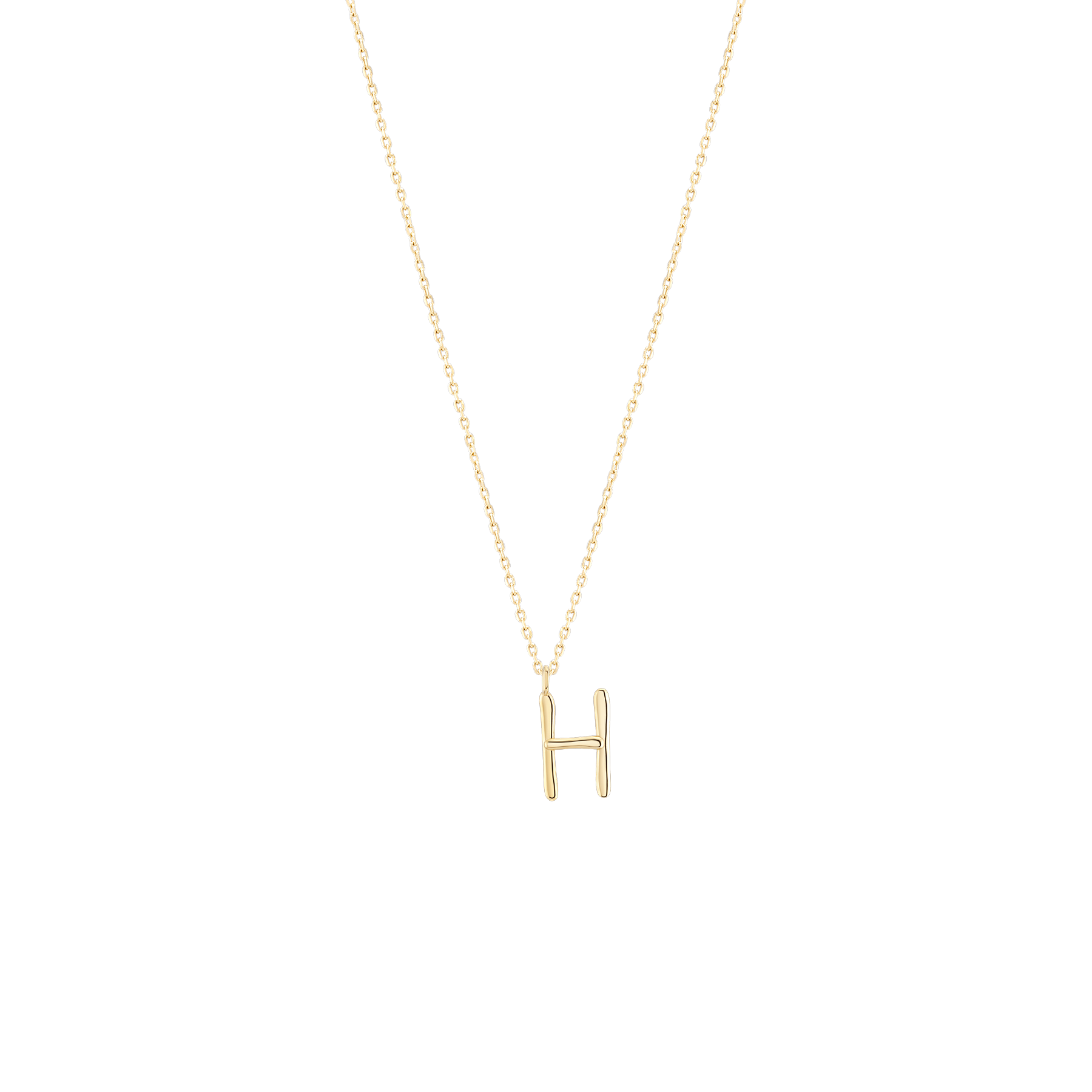 Golden Initial H Necklace