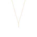 Golden Initial I Necklace