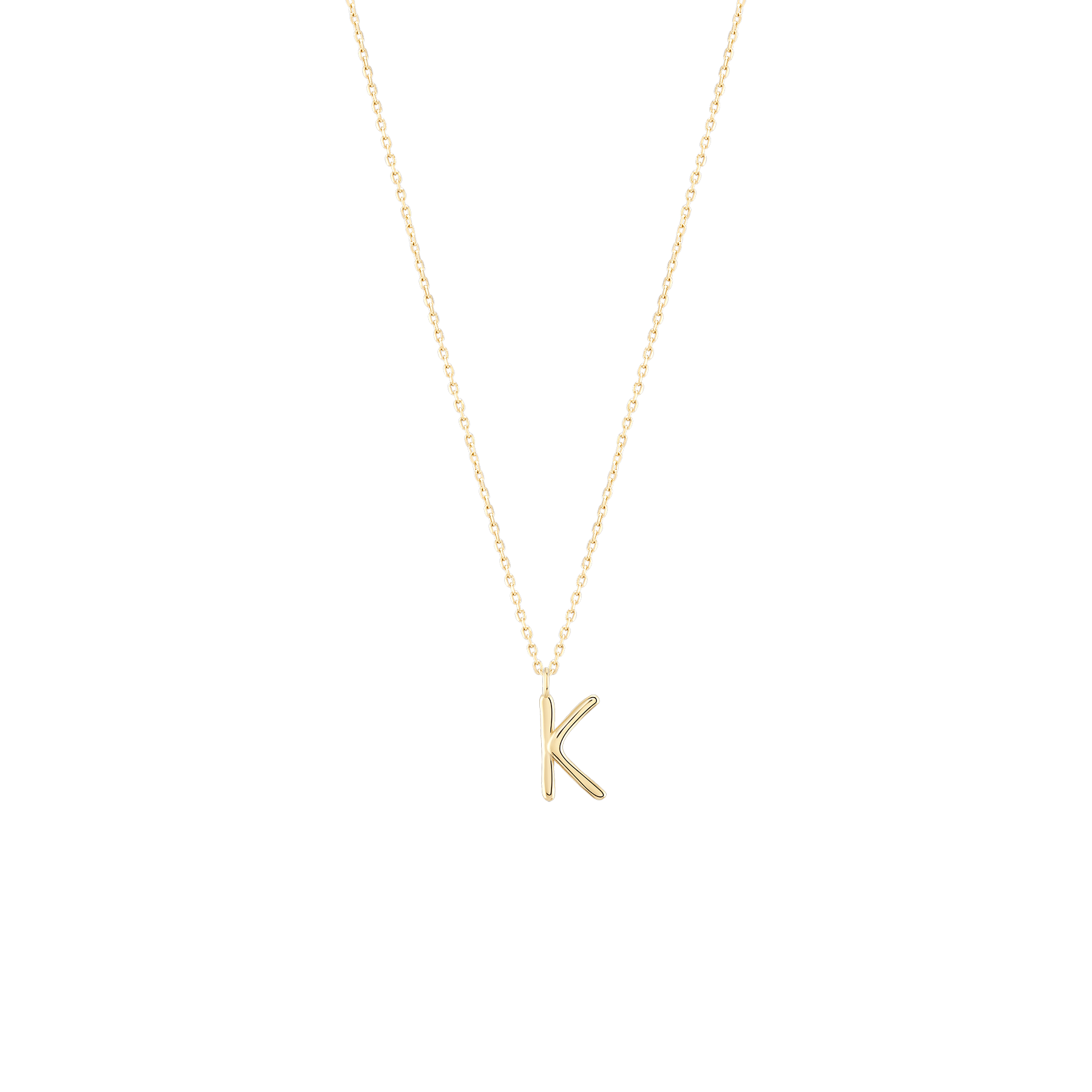 Golden Initial K Necklace