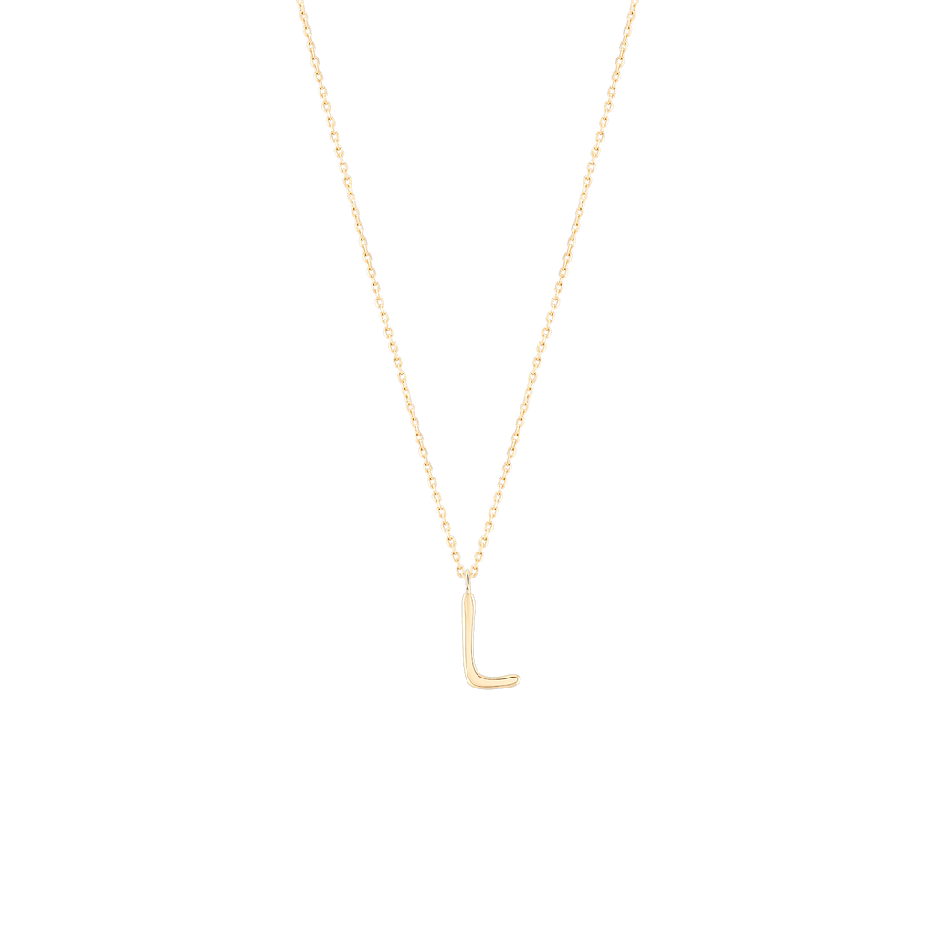 Golden Initial L Necklace