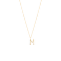 Golden Initial M Necklace