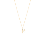 Golden Initial M Necklace