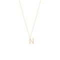 Golden Initial N Necklace