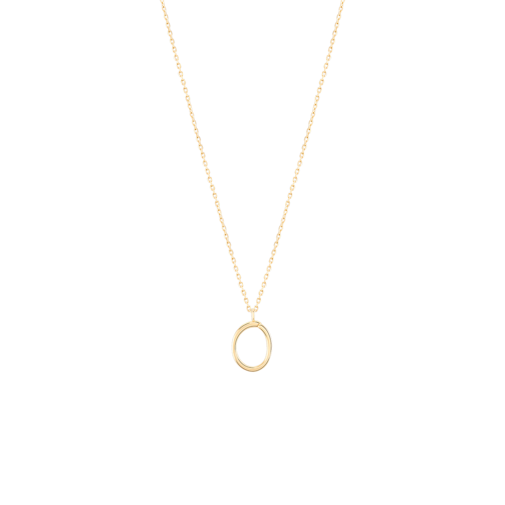 Golden Initial O Necklace
