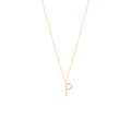 Golden Initial P Necklace