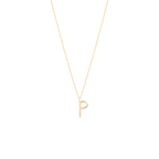 Golden Initial P Necklace