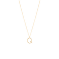 Golden Initial Q Necklace