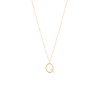Golden Initial Q Necklace