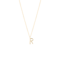 Golden Initial R Necklace