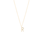 Golden Initial R Necklace