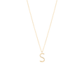 Golden Initial S Necklace