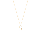 Golden Initial S Necklace