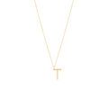 Golden Initial T Necklace