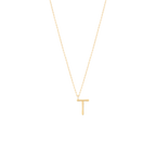 Golden Initial T Necklace