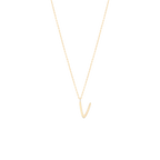 Golden Initial V Necklace