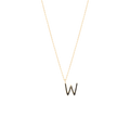 Golden Initial W Necklace