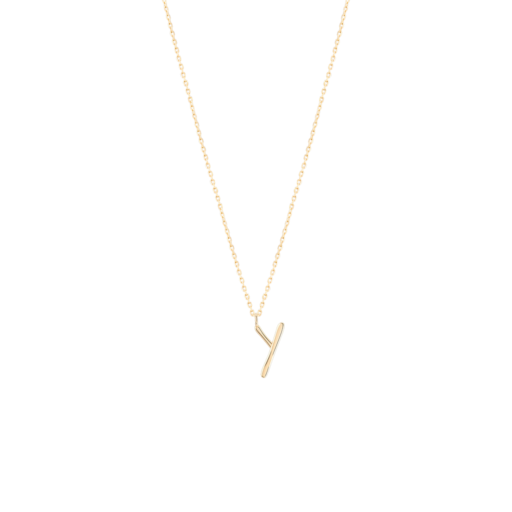 Golden Initial Y Necklace