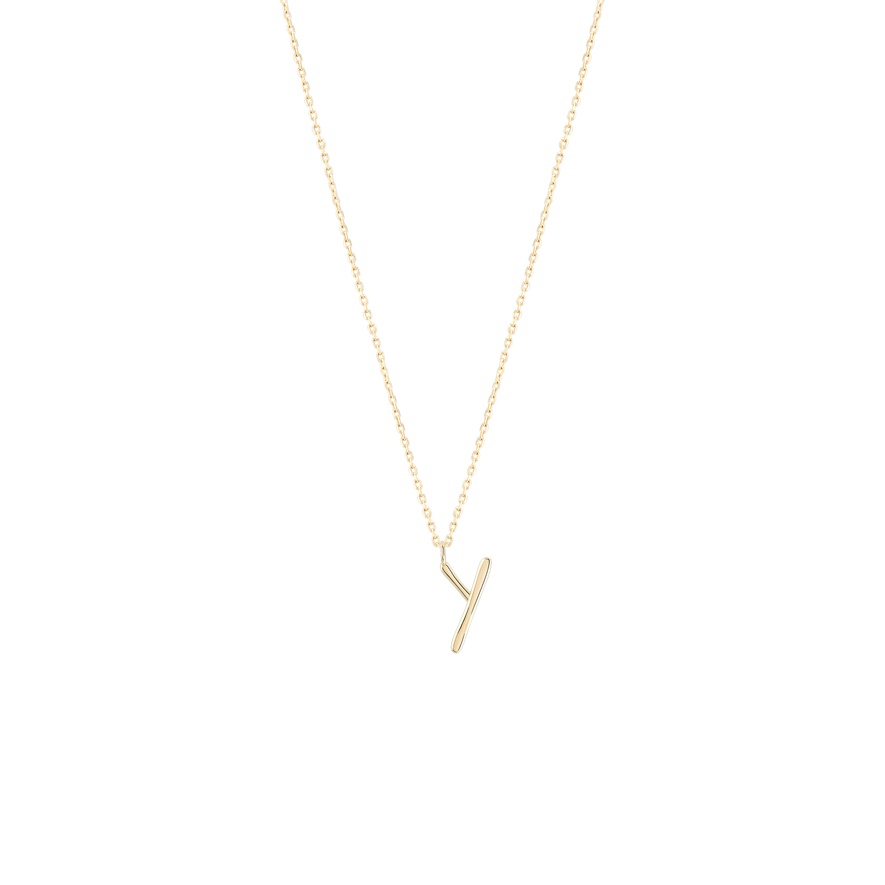 Golden Initial Y Necklace