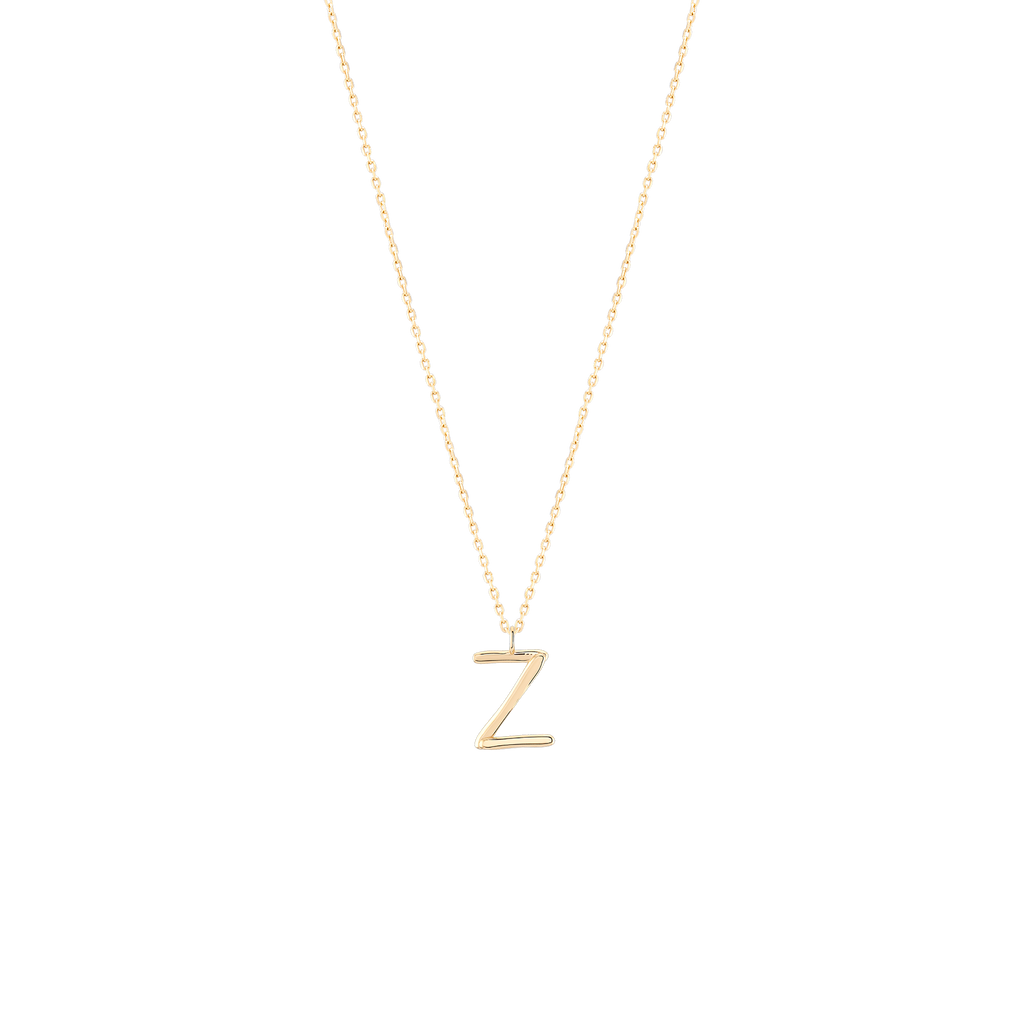 Golden Initial Z Necklace