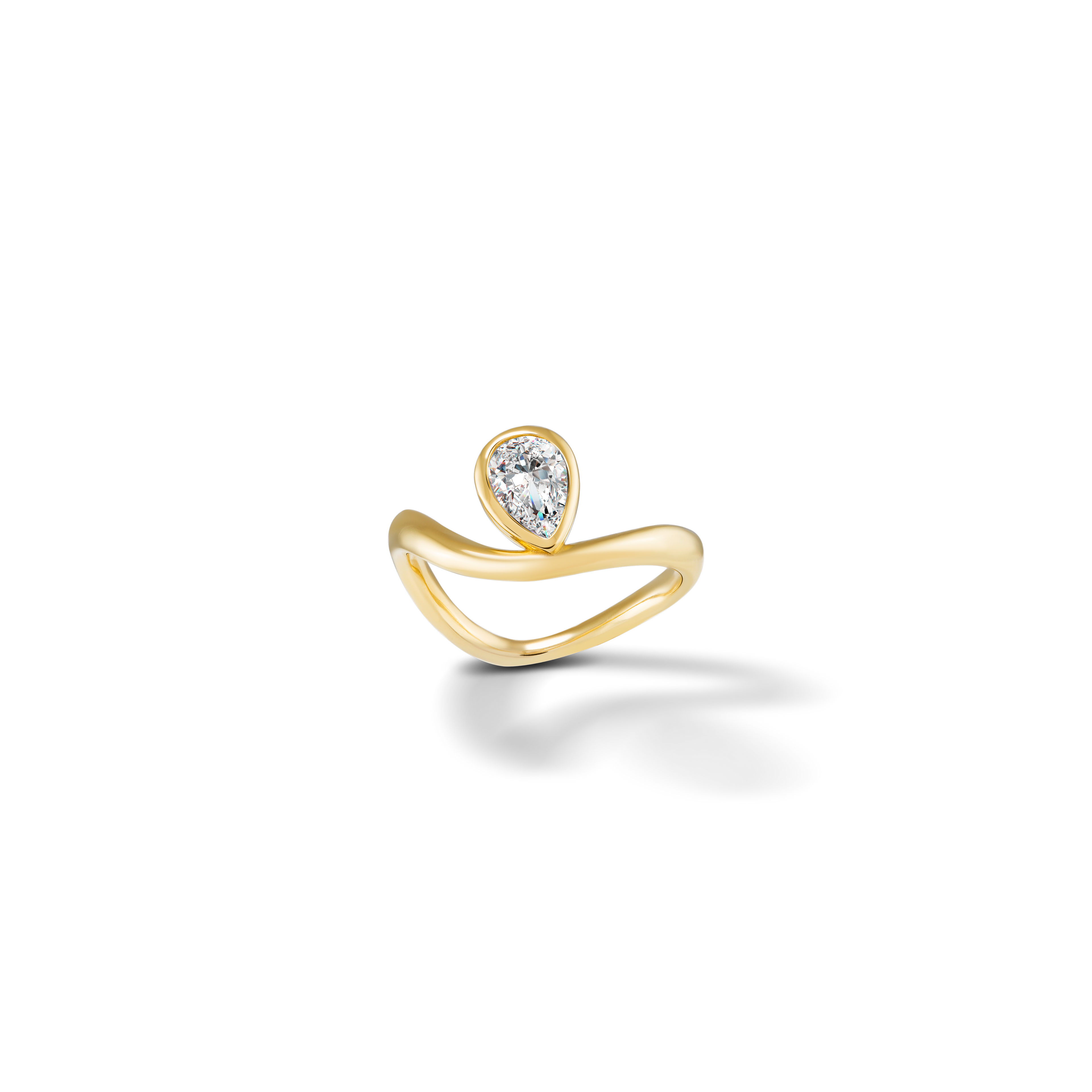 Engagement Ring Love is Love Yellow Solid Gold