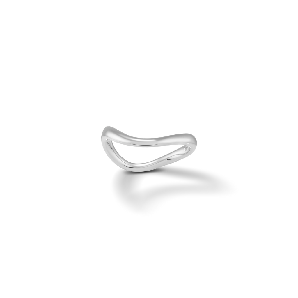 Wedding Band Love is Love White Solid Gold