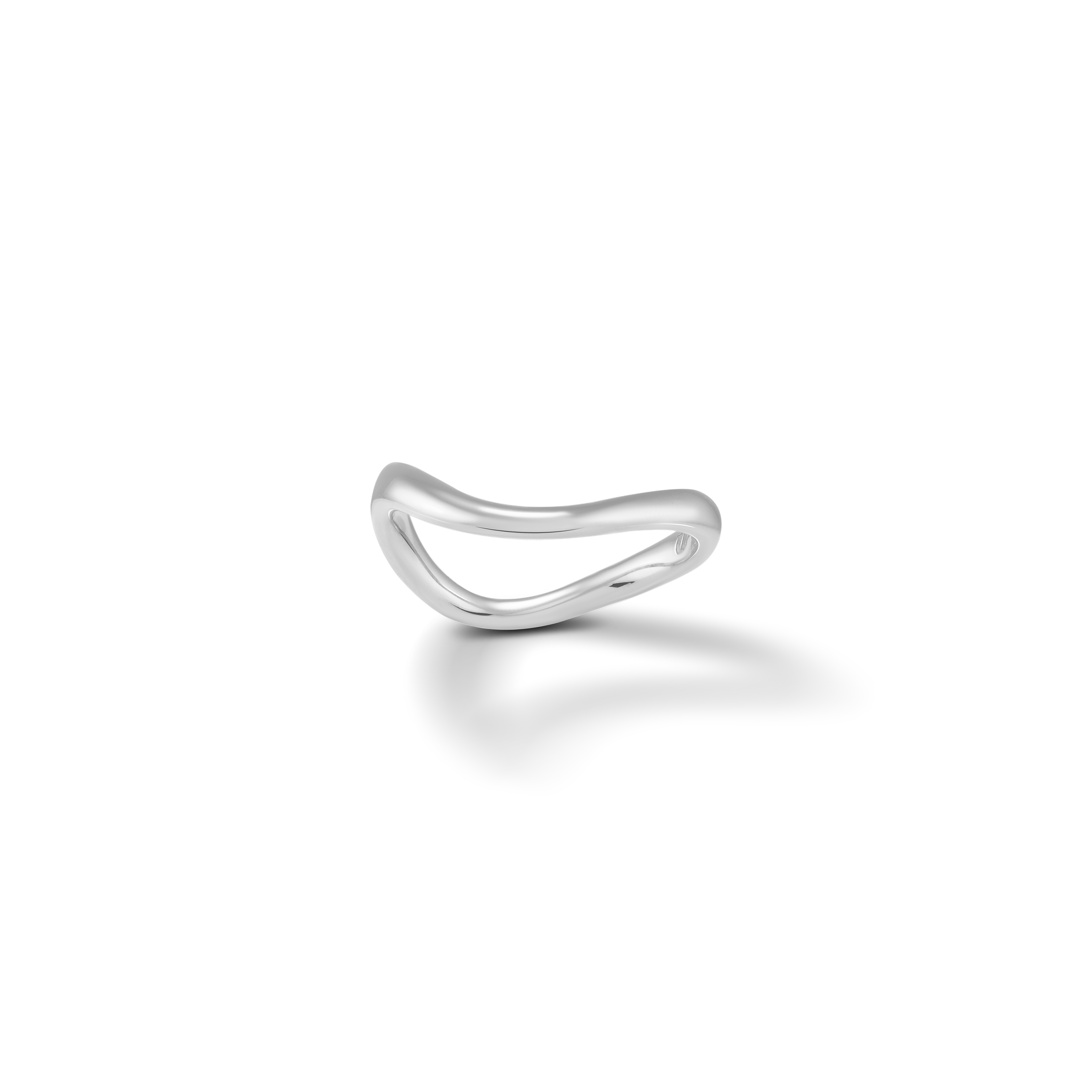 Wedding Band Love is Love White Solid Gold