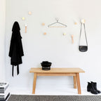 Round Beech Wood & Copper Wall Mounted Coat Hook / Knob