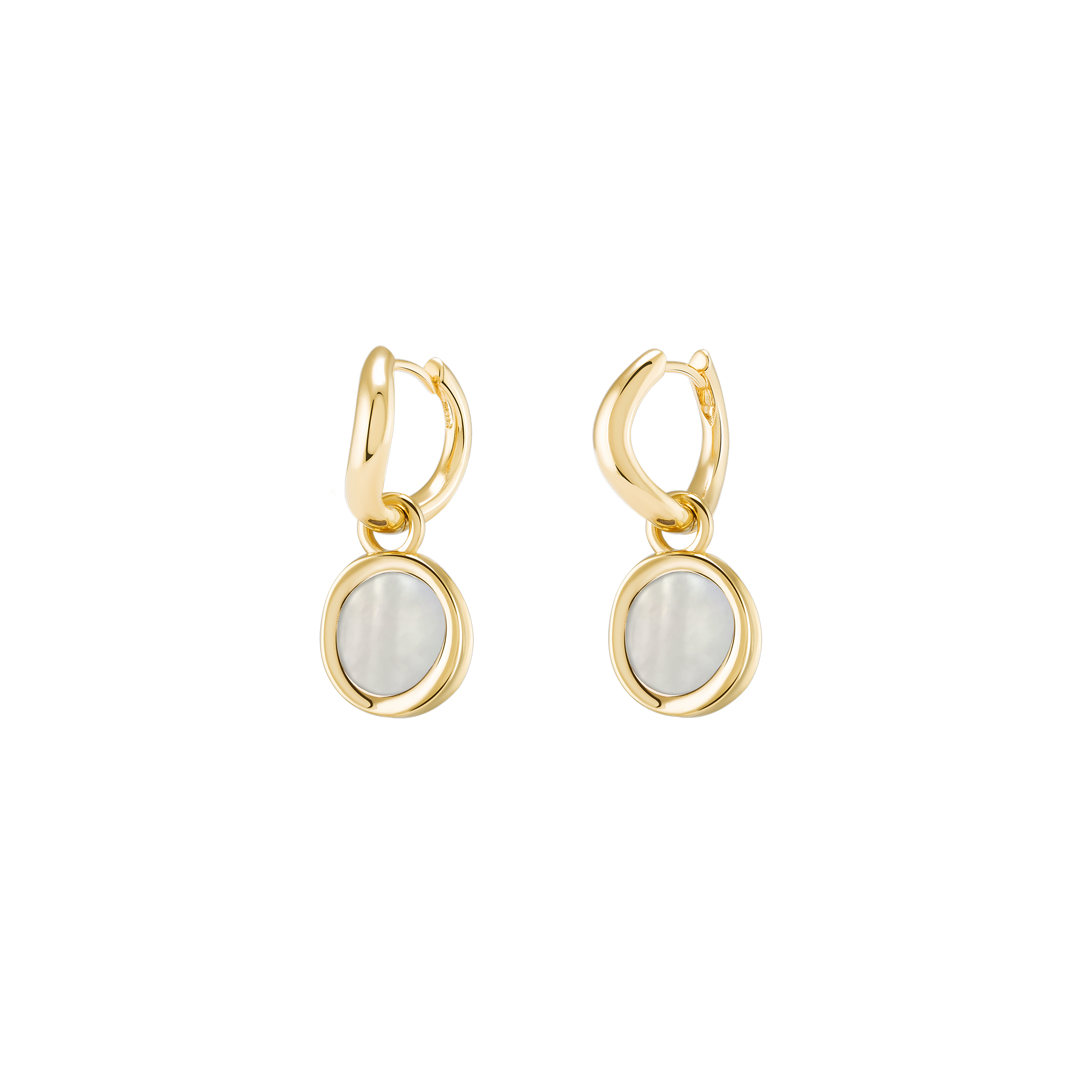 Boomerang Mini Hoops 18K Solid Gold