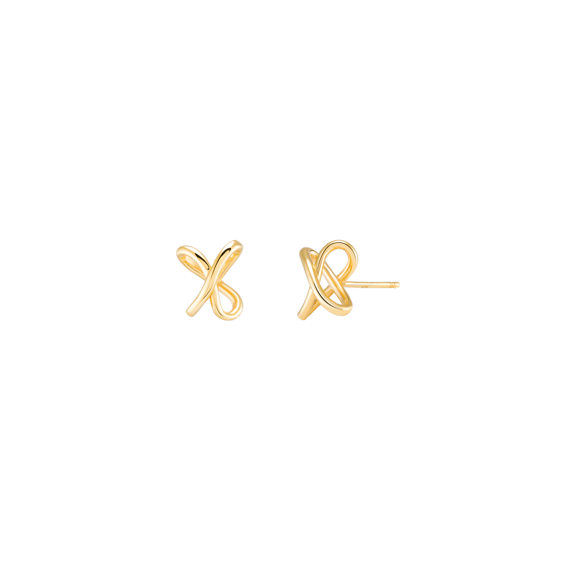 Interlinked Studs 18K Solid Gold