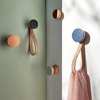Round Walnut Wood & Copper Wall Mounted Coat Hook / Knob