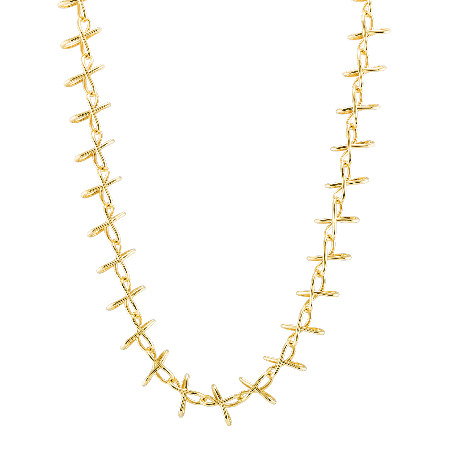 Interlinked Necklace 18K Solid Gold