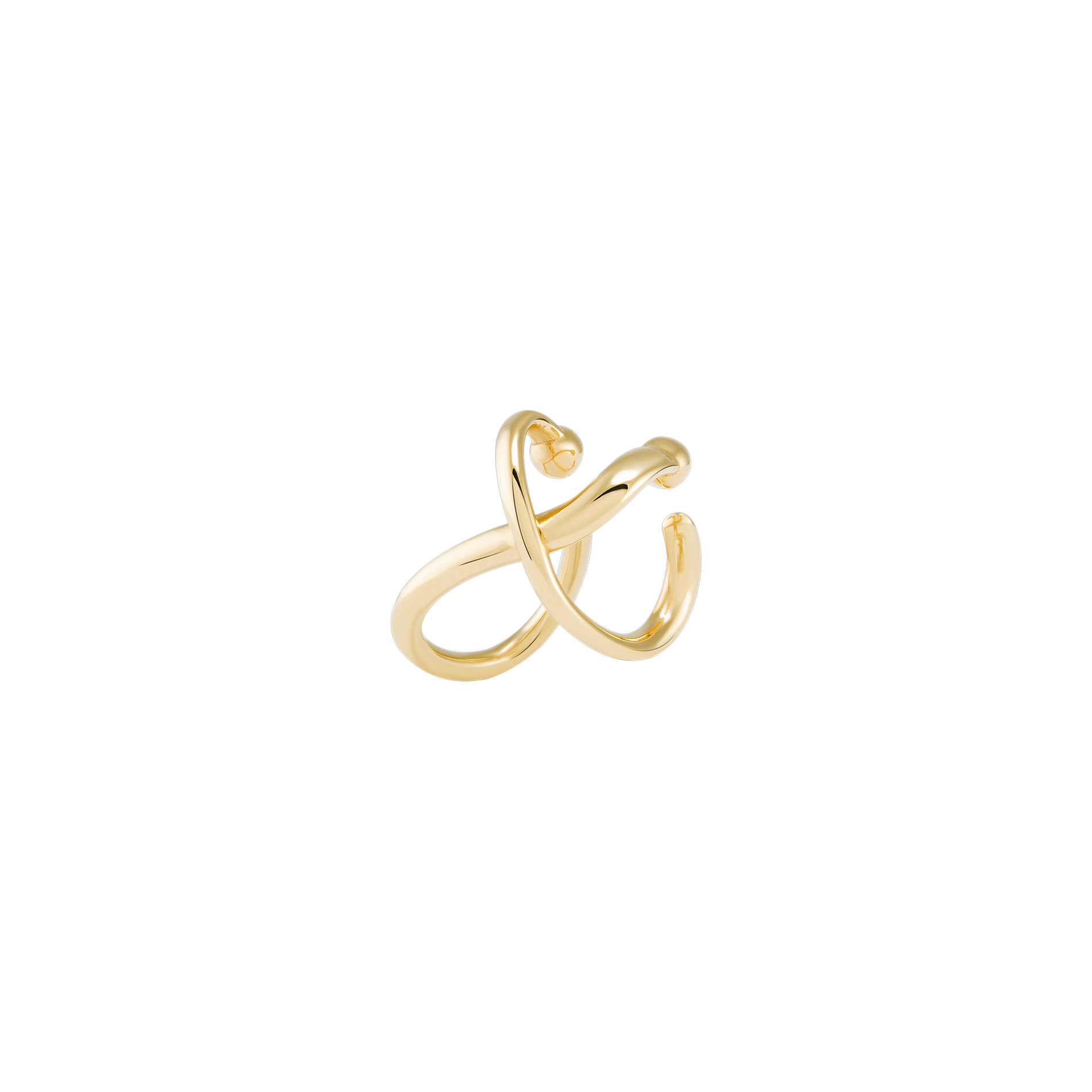 Interlinked Ear Cuff 18K Solid Gold