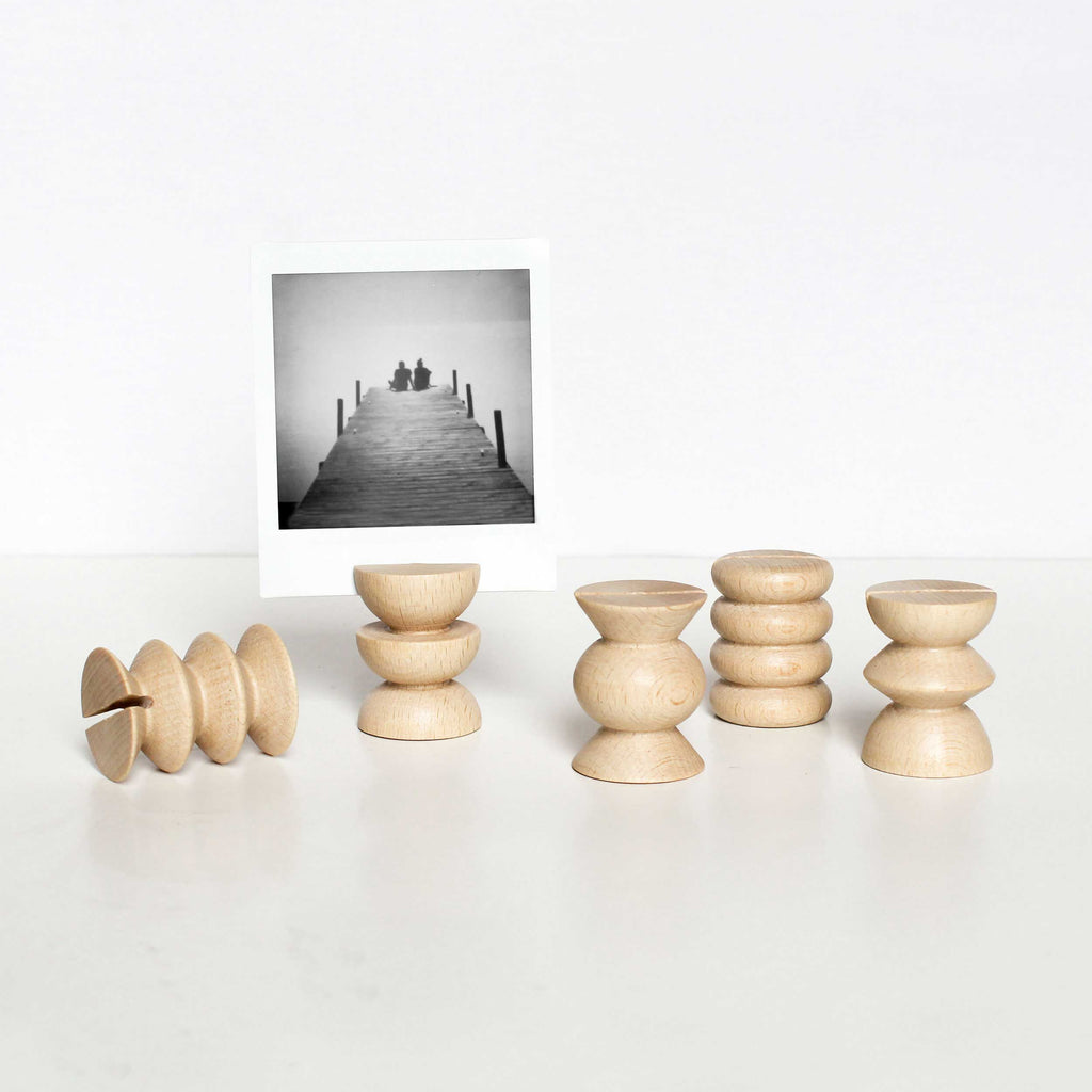 Totem Wooden Picture / Postcard Stand -  Set of 5 Short
