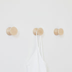 Geometric Beech Wood Wall Mounted Coat Hook / Knob