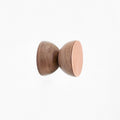 Geometric Walnut Wood & Copper Wall Mounted Coat Hook / Knob