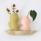 Fluxo Ceramic Vase -  Medium Pistachio Green