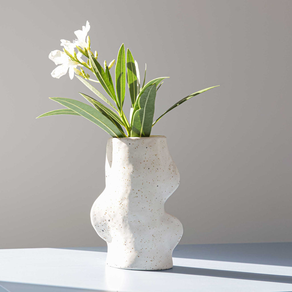 Vase en céramique Fluxo - Blanc moyen