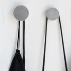Round Beech Wood & Aluminium Wall Mounted Coat Hook / Knob
