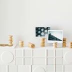 Totem Wooden Picture / Postcard Stand - Set of 5 Tall Stands