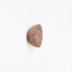 Round Walnut Wood Wall Mounted Coat Hook / Knob
