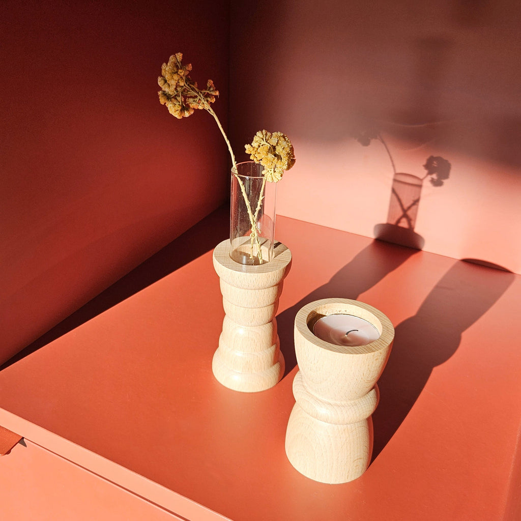 Vira 3 in 1 - Pure Wood III - Candle Holder / Tea Light Holder / Vase