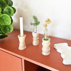 Vira 3 in 1 - Green Finish - Candle Holder / Tea Light Holder / Vase