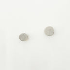 Round Walnut Wood & Ceramic Wall Mounted Coat Hook / Knob - Speckled Grey