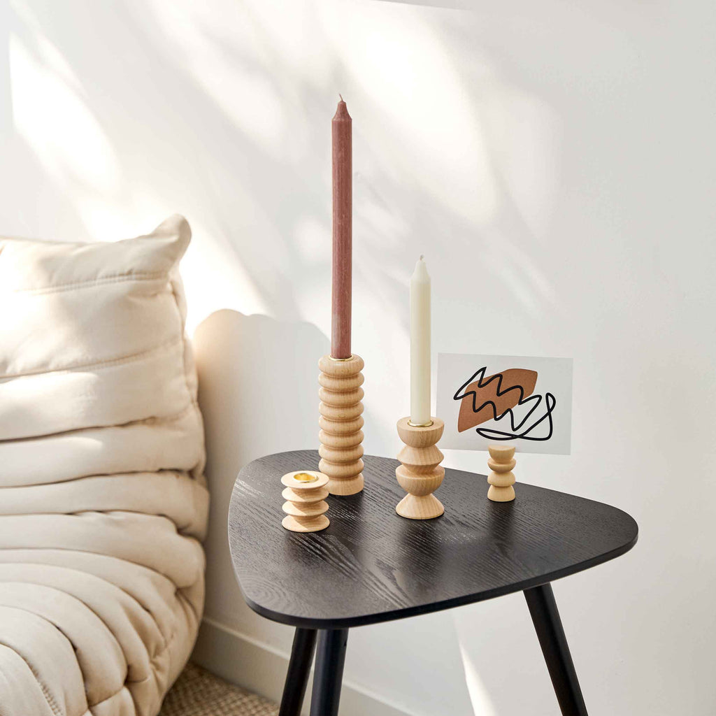 Photophore en bois Totem - Grand N° 1